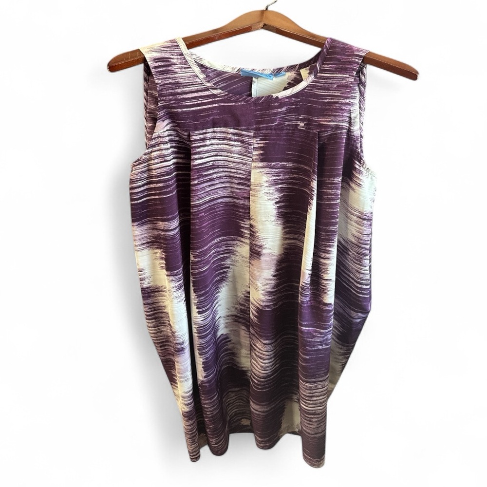 SimplyVera By Vera Wang Women’s Size Small Loose Fitting Purple & White Dress